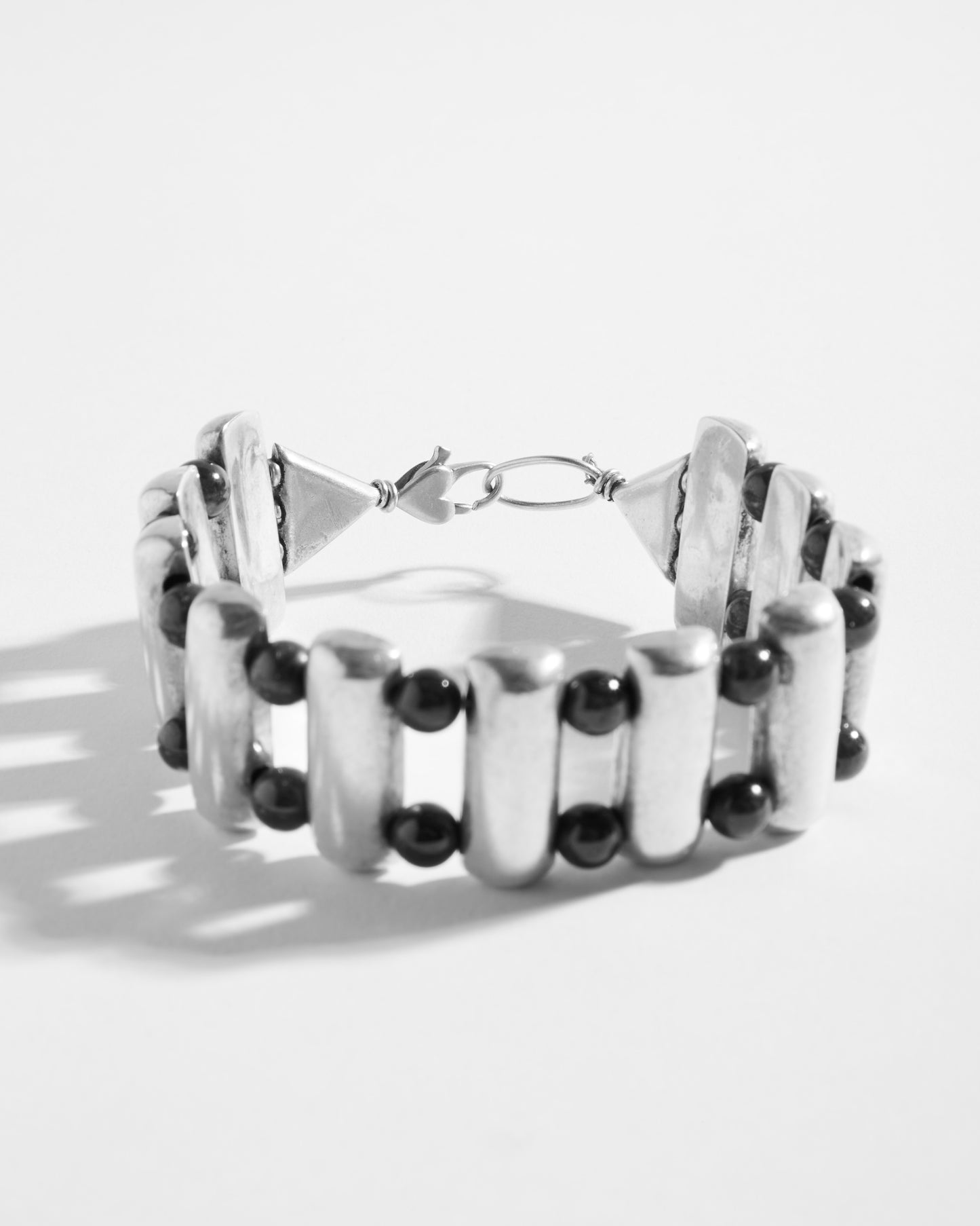 Garnet Silver Bracelet